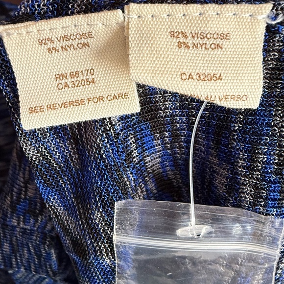 Free People Space Dye Longline Sheer V-Neck Button Cardigan Blue Gray M-L NWT - Picture 9 of 12